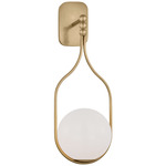 Jodo Wall Sconce - Hand-Rubbed Antique Brass / White