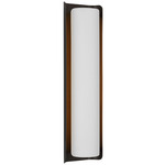 Penumbra Tall Wall Sconce - Bronze / White Glass