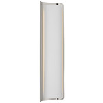Penumbra Tall Wall Sconce - Polished Nickel / White Glass