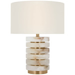 Diski Table Lamp - Alabaster / Linen