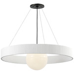 Arena Chandelier - Bronze / Matte White / White