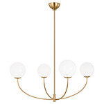 Galassia Chandelier - Burnished Brass / Milk White