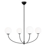 Galassia Chandelier - Midnight Black / Milk White