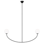 Galassia Linear Chandelier - Midnight Black / Milk White