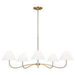 Laguna Chandelier - Burnished Brass / White Linen