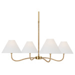 Laguna Chandelier - Burnished Brass / White Linen