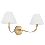 Laguna Wall Sconce - Burnished Brass / White Linen