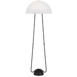 Nido Floor Lamp - Midnight Black / Etched White