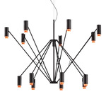 The W Chandelier - Black / Terracota