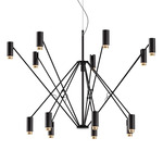 The W Chandelier - Black / Gold