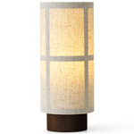 Hashira Portable Lamp - Dark Stained Oak / Raw Linen