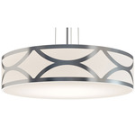 Lake Pendant - Painted Nickel / White