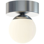 Pearl Ceiling Light - Satin Nickel / White