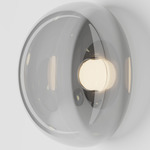 Dew Drops Wall / Ceiling Light - Brushed Silver / Clear