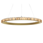 Avalon Chandelier - Brass / Alabaster