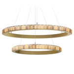 Avalon Halo Chandelier - Brass / Alabaster