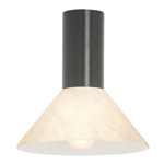 Torres Ceiling Light Fixture - Alabaster / Bronze