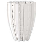 Fluted Vase - White