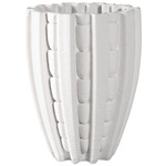 Fluted Vase - White