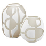 Art Decortif Vase Set of 2 - Opaque White