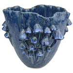 Conical Mushroom Vase - Dark Blue