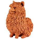 Preston The Pomeranian Sculpture - Terracota