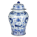 South Temple Jar - Blue / White