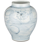 Ming Style Countryside Preserve Pot - Blue / White