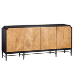 Kallista Credenza - Polished Brass / Black / Taupe