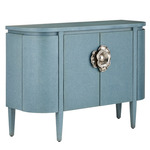 Briallen Cabinet - Blue / Polished Nickel