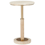 Miles Accent Table - Brass/ Natural / Natural