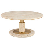 Miles Cocktail Table - Brass / Natural / Natural