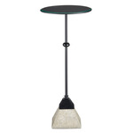 Parna Accent Table - Concrete / Black / Clear