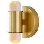 Capsule Wall Light - Brushed Brass / Clear