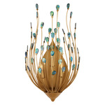 Delphos Wall Light - Contemporary Gold Leaf / Turquoise