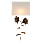 Rosabel Wall Light - Antique Brass / Off White