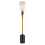 Martini Table Lamp - Brushed Brass / Black / Off White