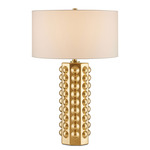 Cassandra Table Lamp - Gold / Light Beige