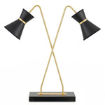 Avignon Desk Lamp - Polished Brass / Black / Off White