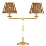 Deauville Desk Lamp - Polished Brass / Natural