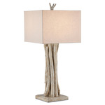 Driftwood Table Lamp - Whitewash / Off White