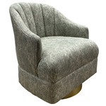 Inga Swivel Chair - Brushed Brass / Celadon