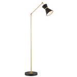 Avignon Floor Lamp - Polished Brass / Black / Black