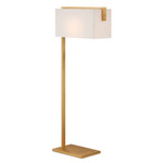 Gambit Floor Lamp - Contemporary Gold Leaf / Off White