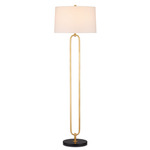 Glossary Floor Lamp - Black / Gold Leaf / Off White