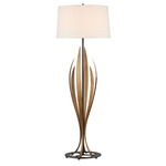 Neilos Floor Lamp - Antique Brass/ Oil Rubbed Bronze / Bone Linen