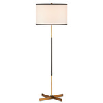 Willoughby Floor Lamp - Brass/ Bronze / Off White