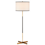 Willoughby Floor Lamp - Brass / Bronze / Off White