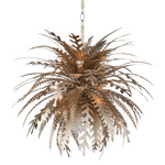 Abyssinia Chandelier - Contemporary Silver Leaf