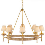 Vichy Chandelier - Contemporary Gold Leaf / Natural